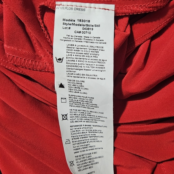 Joseph Ribkoff Red Caftan Batwing Dress - Picture 5 of 6